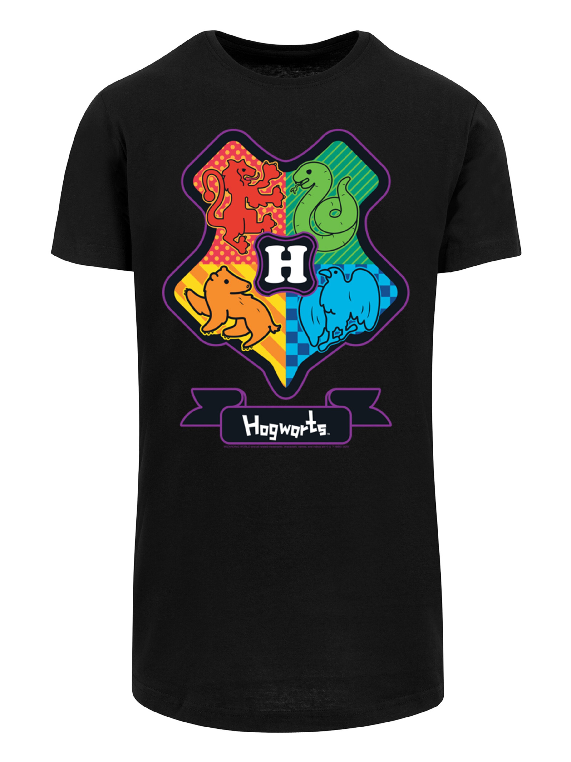 T-Shirt 'Harry Potter Hogwarts Junior' F4NT4STIC en noir : devant