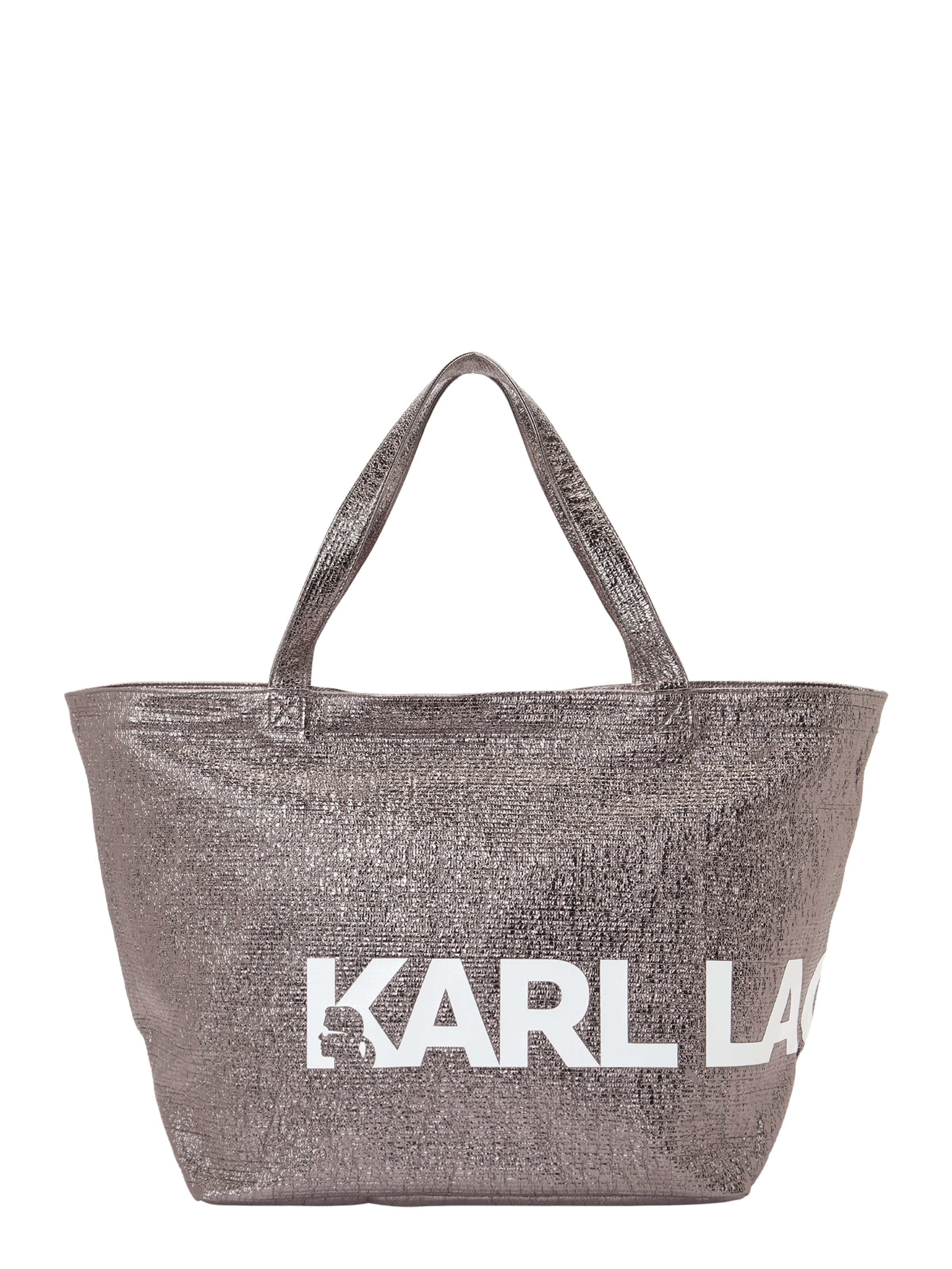Shopper 'ESSENTIAL' di Karl Lagerfeld in grigio: frontale
