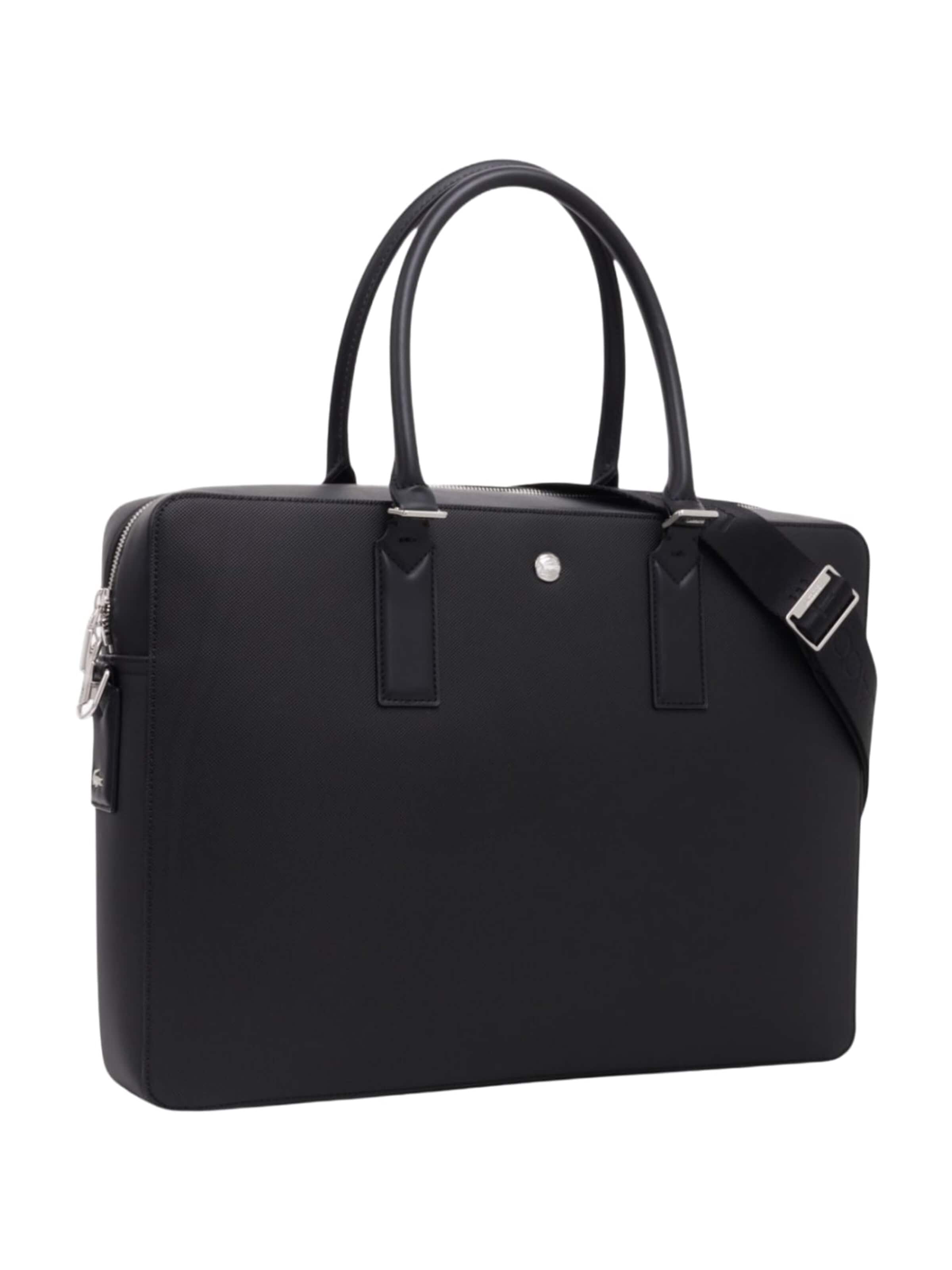 LACOSTE Torebka 'Lacoste Sac ordinateur Langon Noir' w kolorze czarny