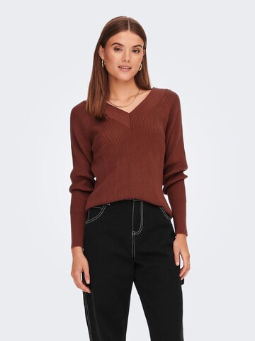 Pull-over 'New Tessa' ONLY en marron : devant