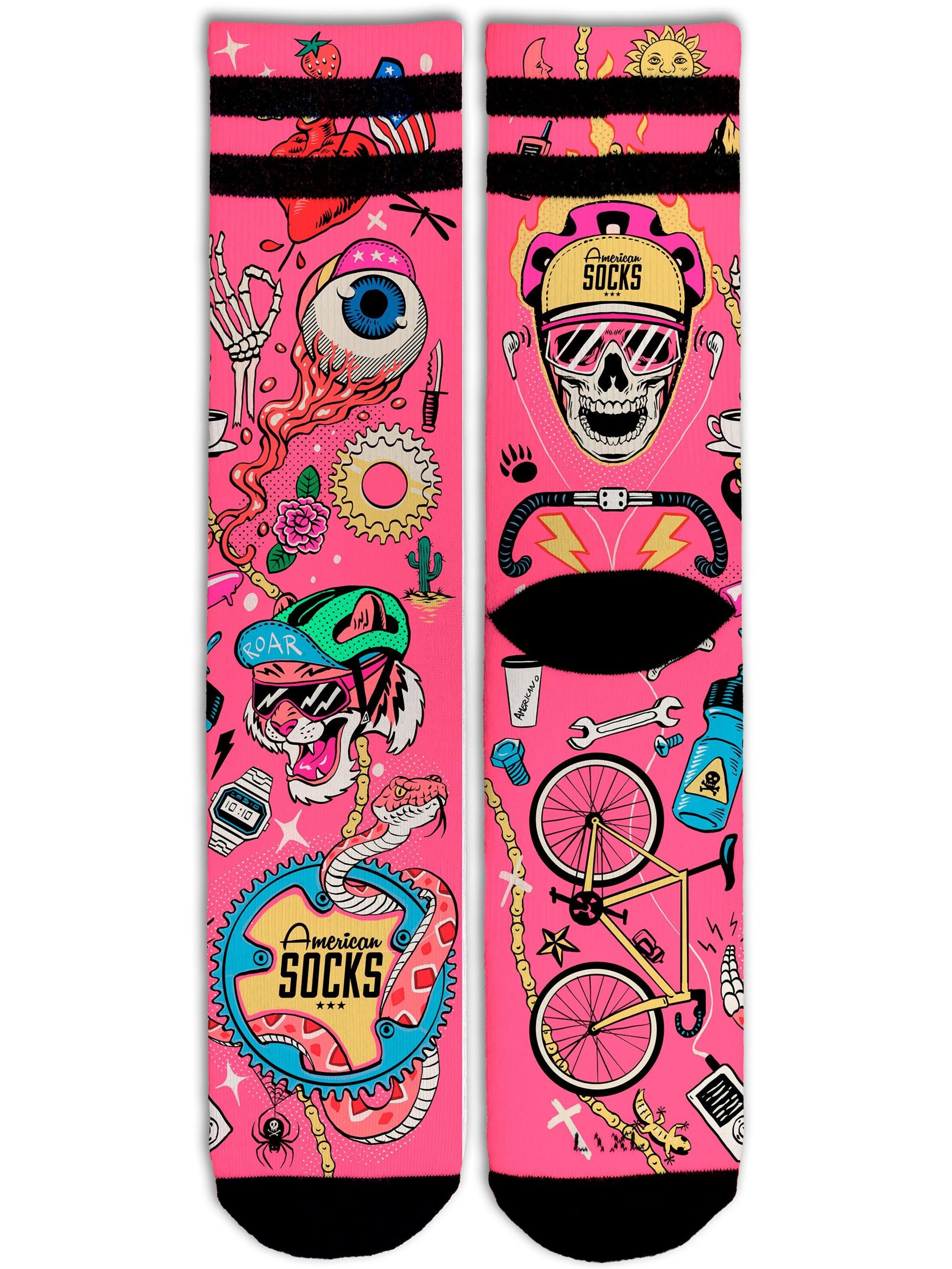 American Socks Socks 'Cycling Beast' in Pink