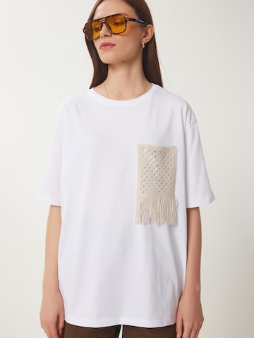 Happiness İstanbul Tričko - Biela: predná strana