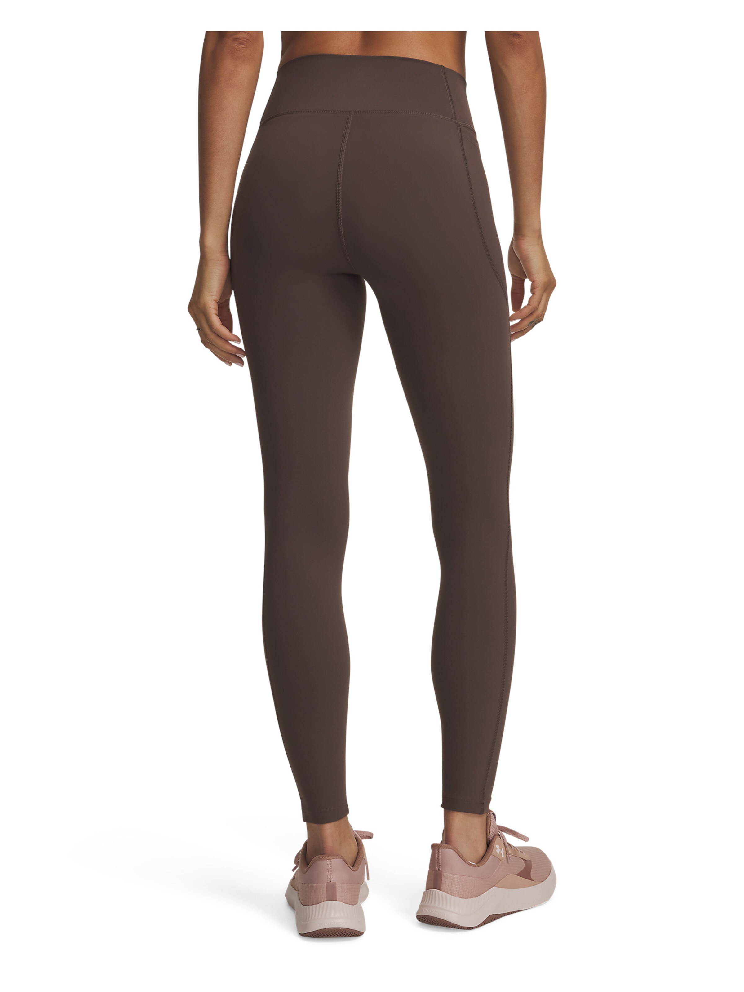 UNDER ARMOUR Skinny Sportbroek 'Motion' in Bruin