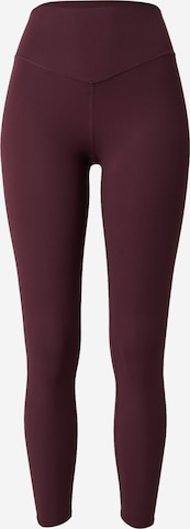 Fabletics Skinny Športové nohavice 'PURELUXE' - Červená: predná strana