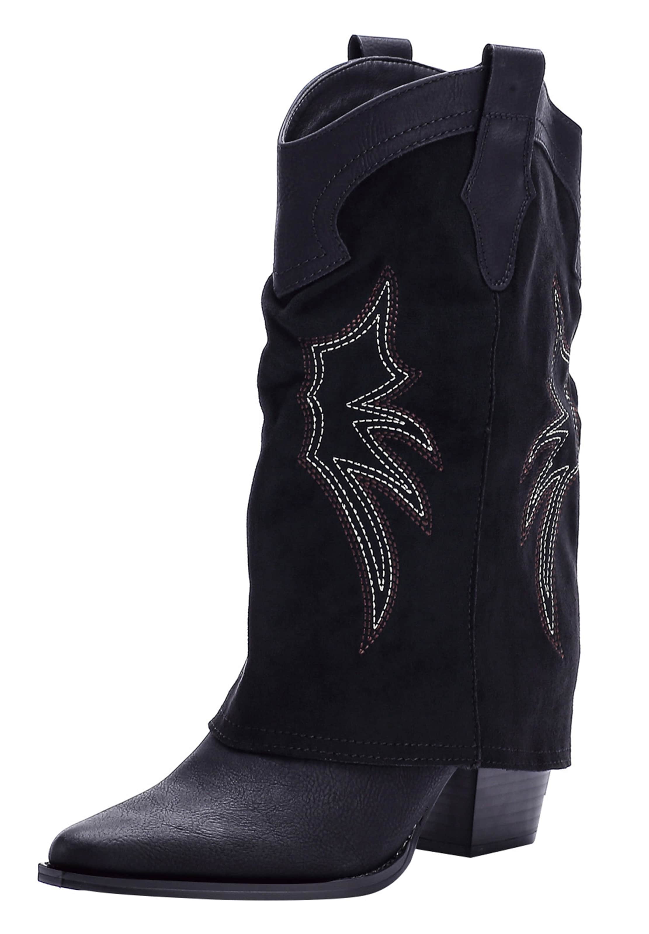 Elara Cowboylaarzen in Zwart: voorkant