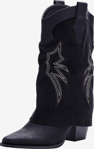 Elara Cowboylaarzen in Zwart: voorkant