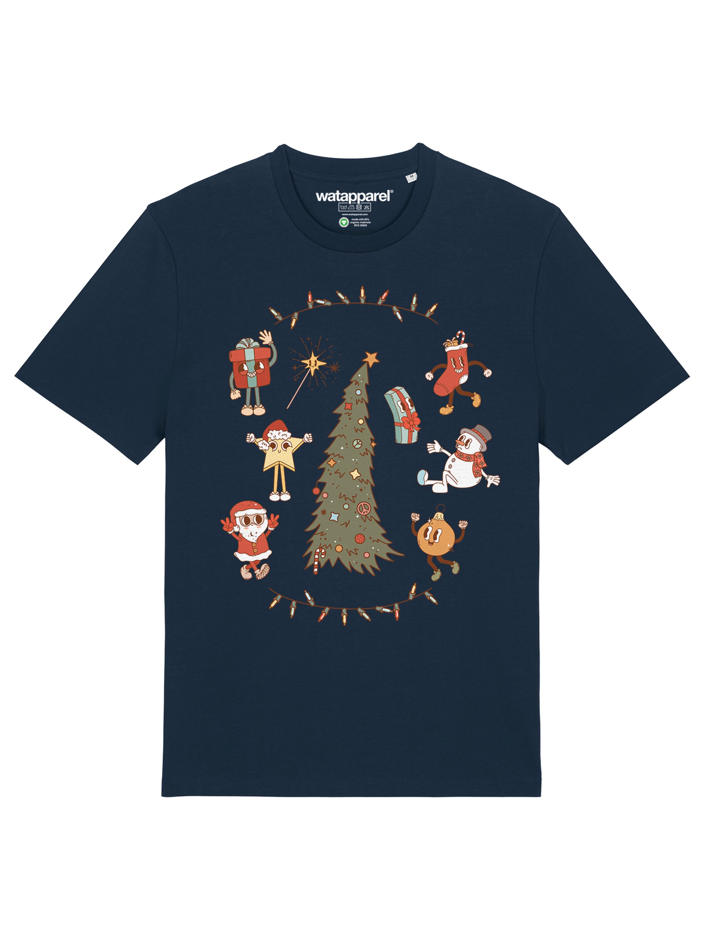 Watapparel Shirt 'Christmas 2024' in Blue: front