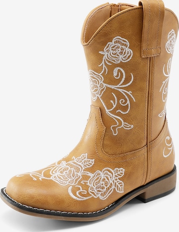 Bottes Dream Pairs en beige : devant
