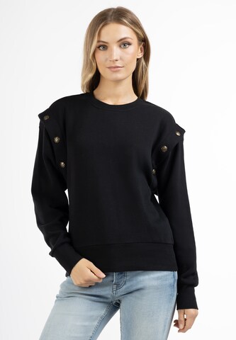 DreiMaster Vintage Sweatshirt 'Takelage' in Zwart: voorkant