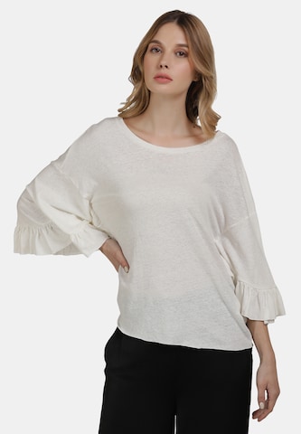 DreiMaster Vintage Blouse in White: front