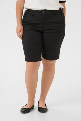 KAFFE CURVE Regular Broek 'Leana City' in Zwart: voorkant