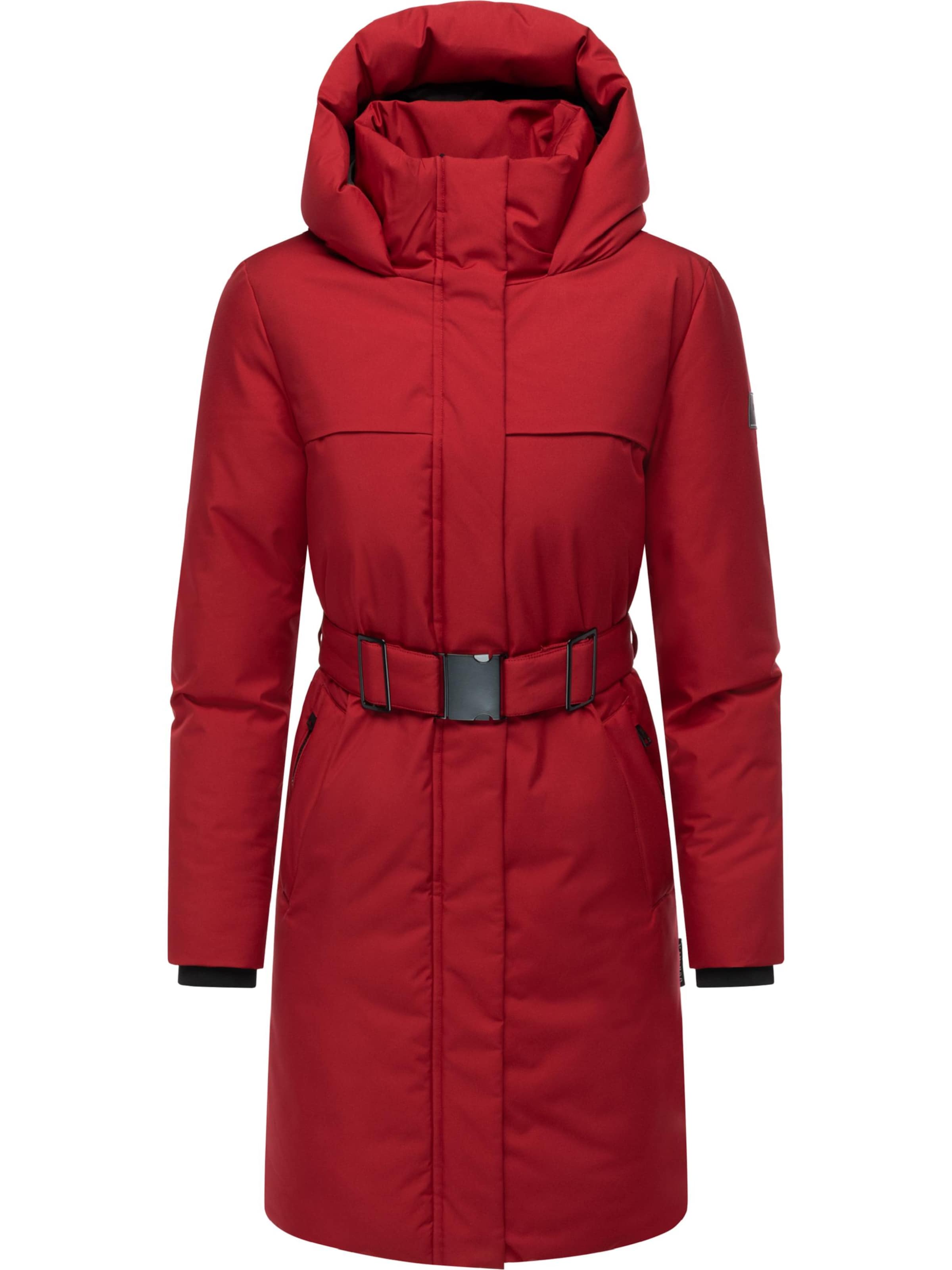 NAVAHOO Mantel 'Gipfelspass XIV' in Rot: Vorderseite