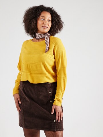Pull-over 'CARNEWAIRPLAIN' ONLY Carmakoma en jaune : devant