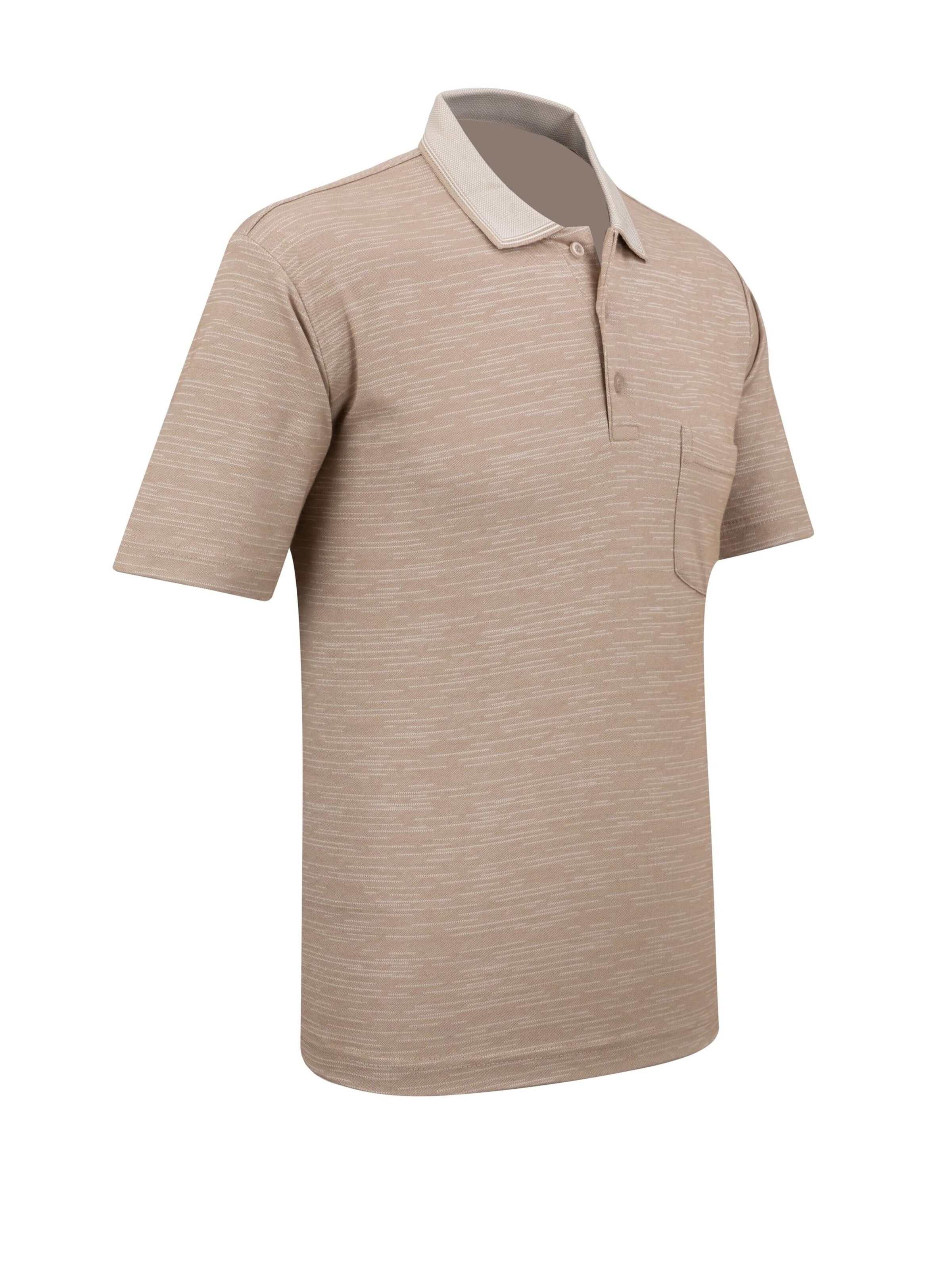 Cizgi Triko Shirt in Beige
