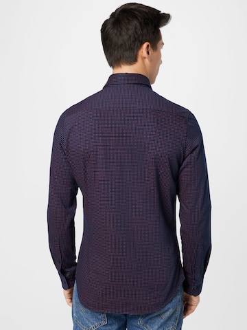 SEIDENSTICKER Slim fit Button Up Shirt 'Schwarze Rose' in Blue