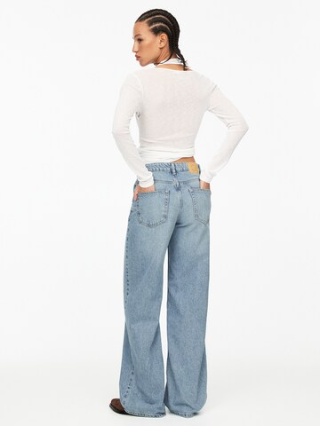 Pull&BearWide Leg/ Široke nogavice Traperice - plava boja