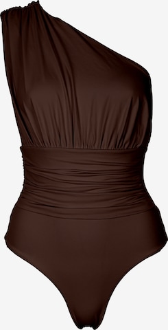 SEA ME SWIM Badeanzug 'MONACO' in Braun: Vorderseite