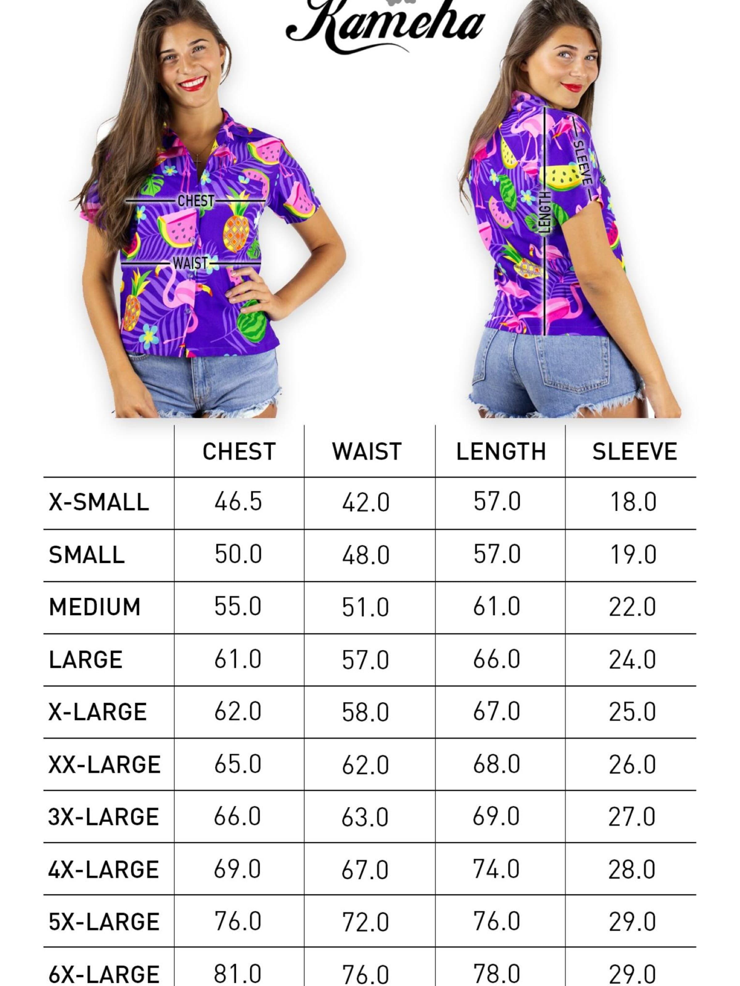 Camicia da donna 'Flamingo Melone' di King Kameha in lilla: frontale