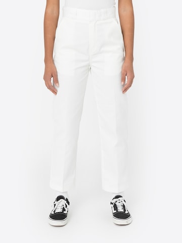 DICKIES Tapered Pants 'Phoenix' in White: front
