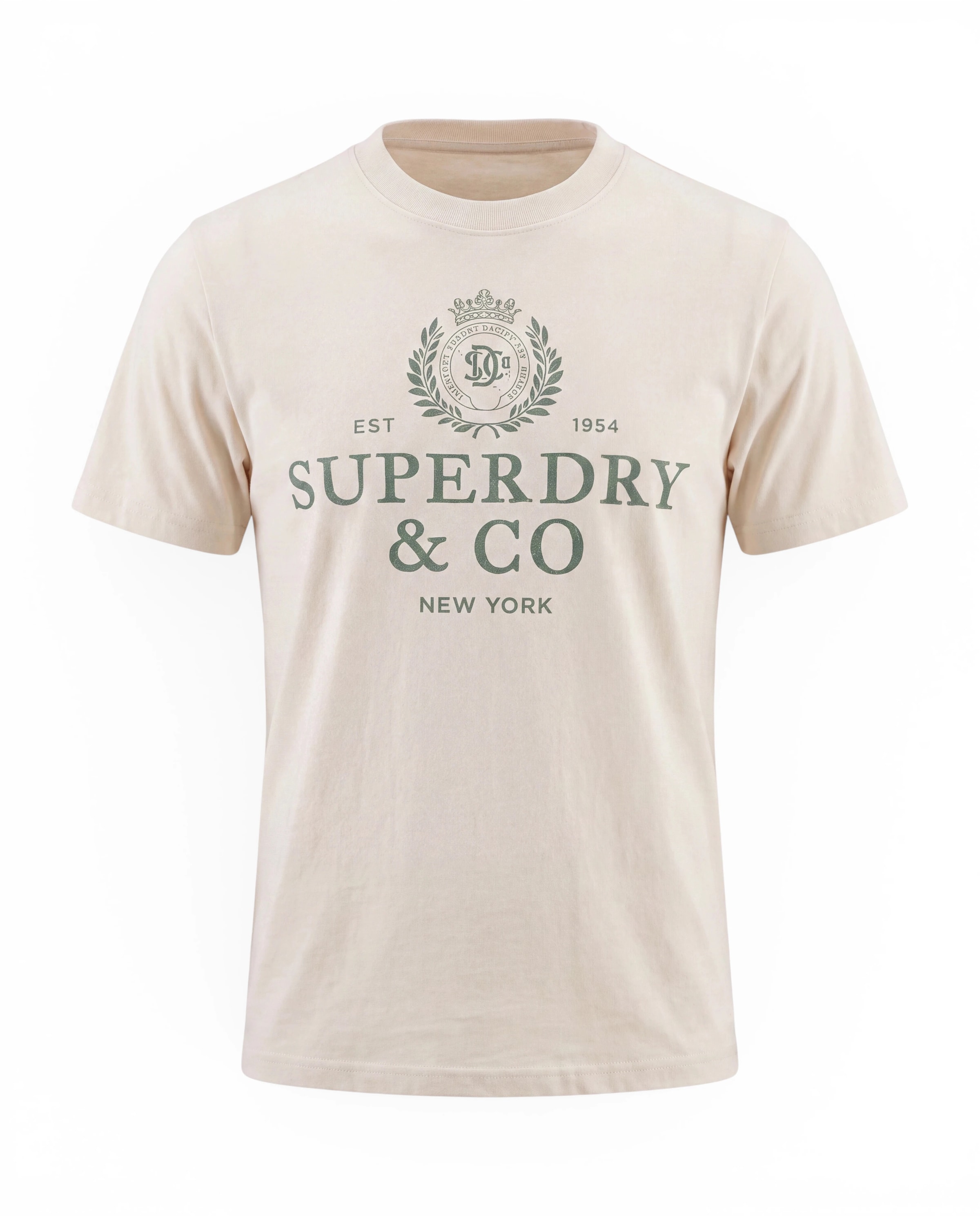 Superdry & Co T-shirt '1954 Company' i beige: framsida