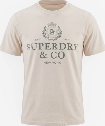 Superdry & Co T-shirt '1954 Company' i beige: framsida
