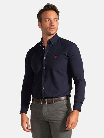 Slim fit Cămaşă business de la Jacey Quinn pe albastru