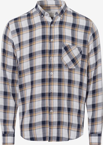 Cross Jeans Regular fit Button Up Shirt in Blue: front