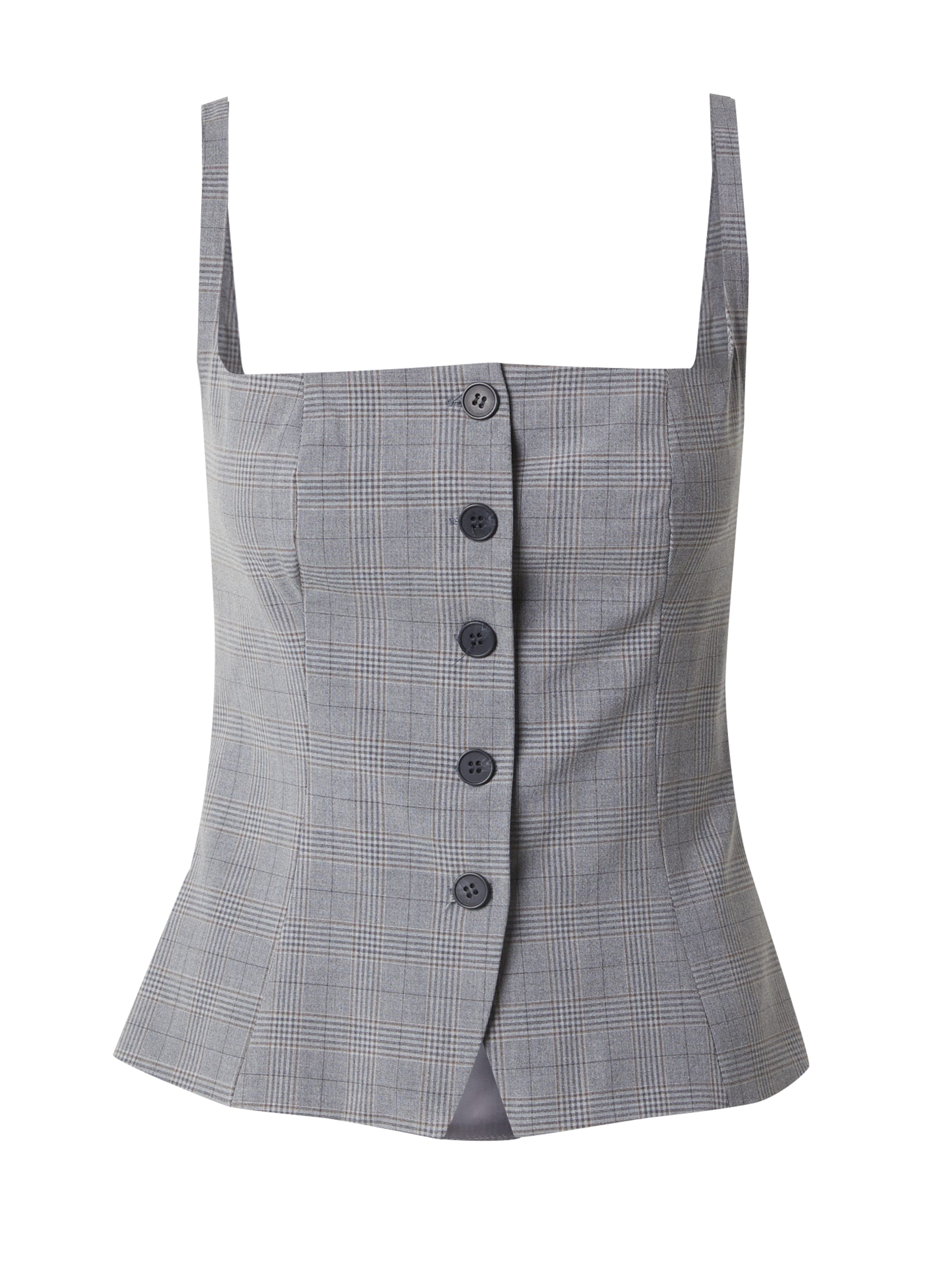 WEEKDAY Topp 'Panda', värv hall: eest vaates