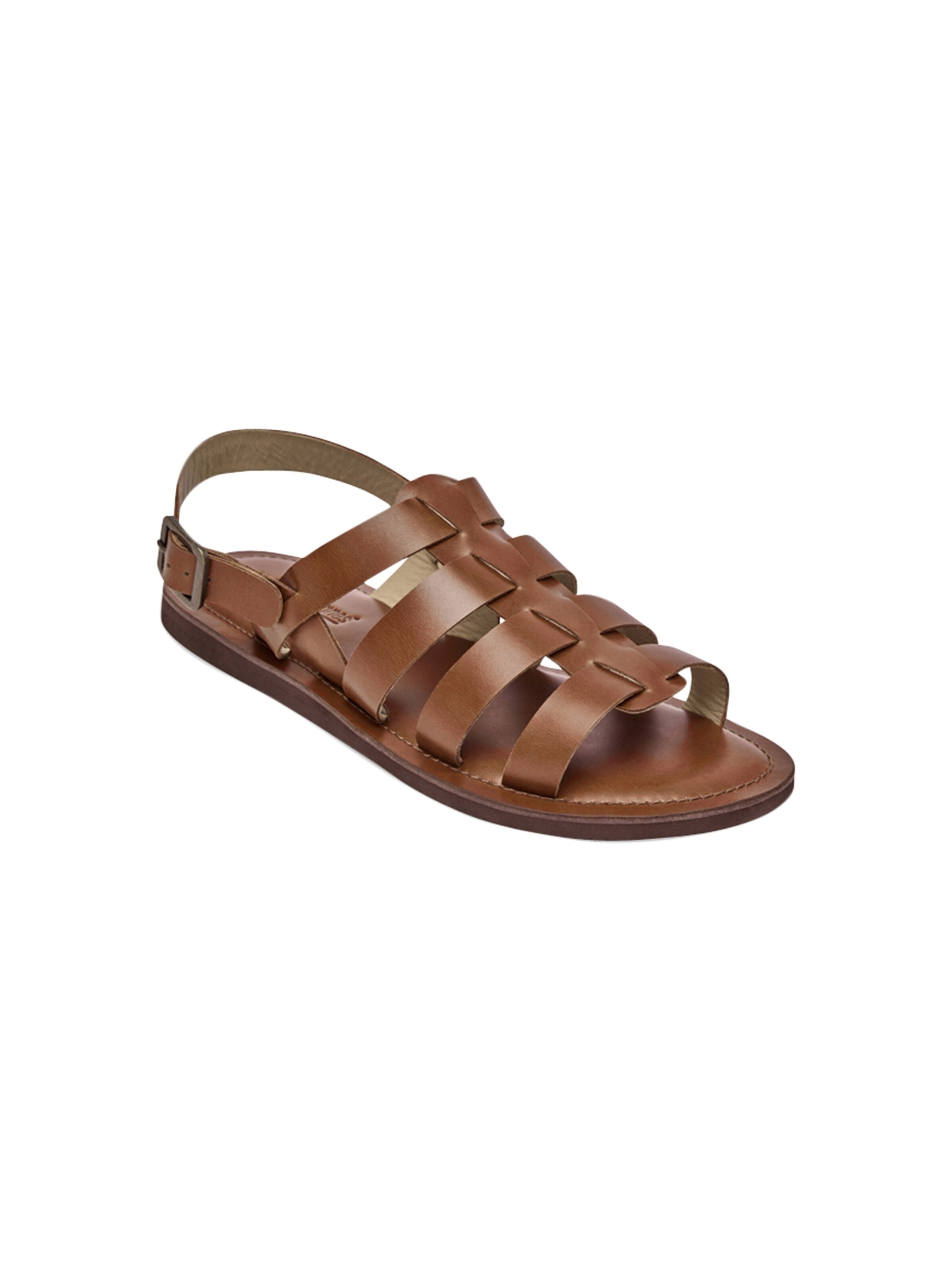 Les Tropéziennes Sandal 'Flache Ledersandalen von Enael' in Brown