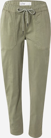 BLUE SEVEN Tapered Broek in Groen: voorkant