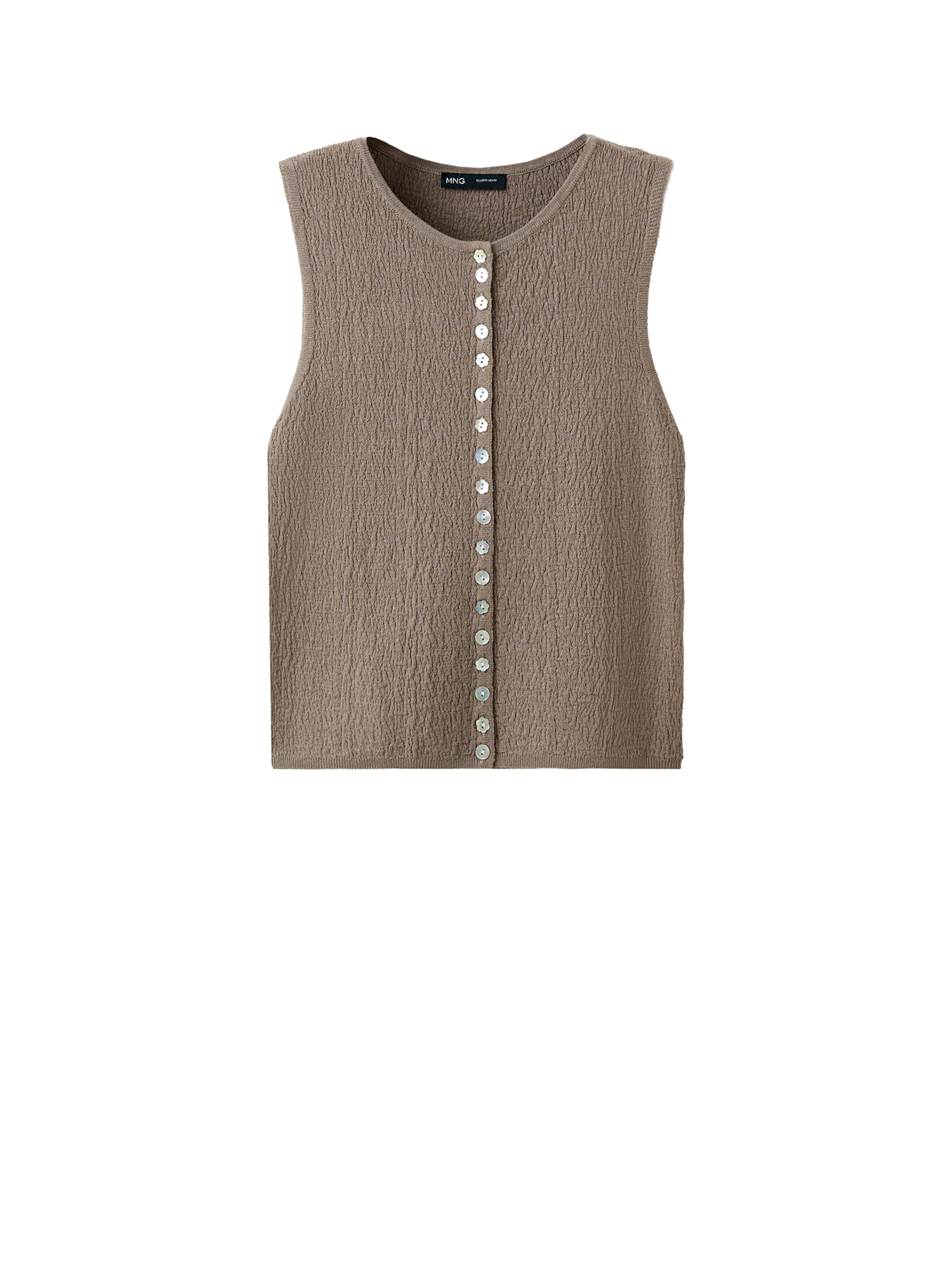 MANGO Blus 'SHELL' i brun: framsida