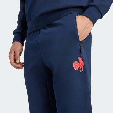 ADIDAS PERFORMANCE Tapered Sportbroek 'France Travel' in Blauw