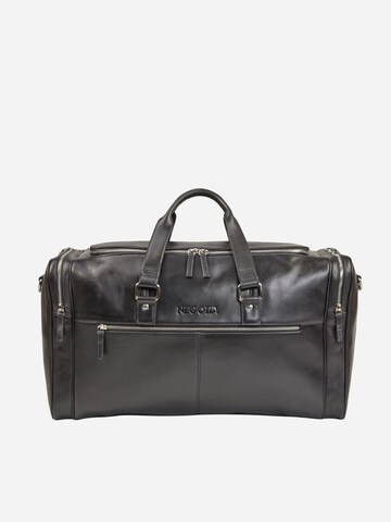 NEGOTIA Leather Weekender 'Marent' in Black: front