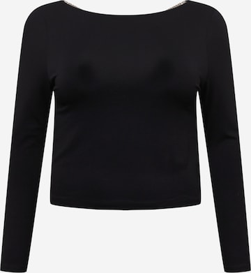 T-shirt 'Sarina' ABOUT YOU Curvy en noir : devant