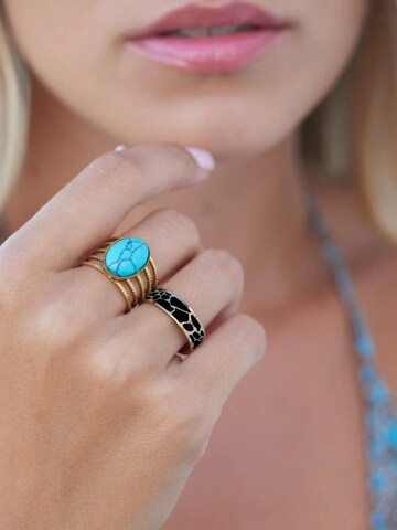 Chic by Lirette Ring 'Ring Craquelé' in Black