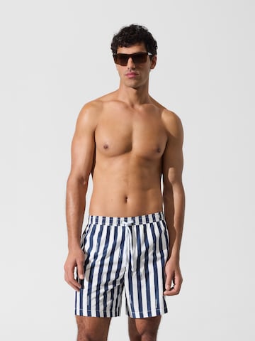 Shorts de bain Karl Lagerfeld en bleu : devant