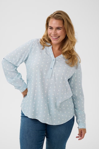 KAFFE CURVE Bluse 'KCsida' in Blau: Vorderseite