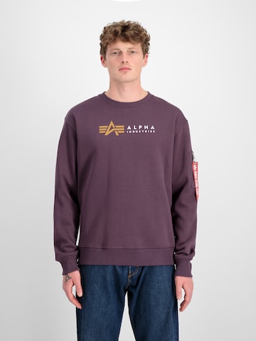 ALPHA INDUSTRIES Mikina – fialová: přední strana