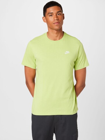 Nike Sportswear Средняя посадка Футболка 'Club' в Зеленый: спереди