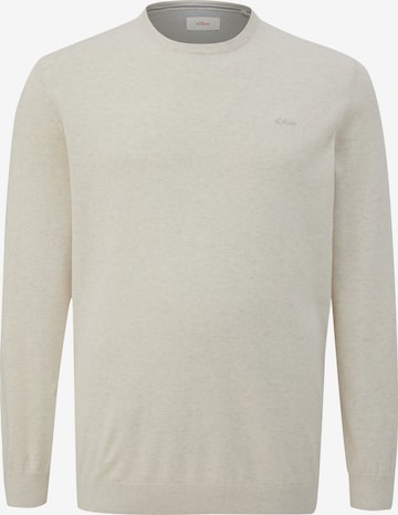 s.Oliver Men Big Sizes Свитер в Бежевый: спереди
