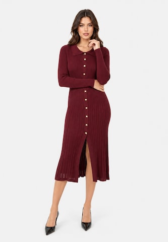 Elara Knit dress in Red
