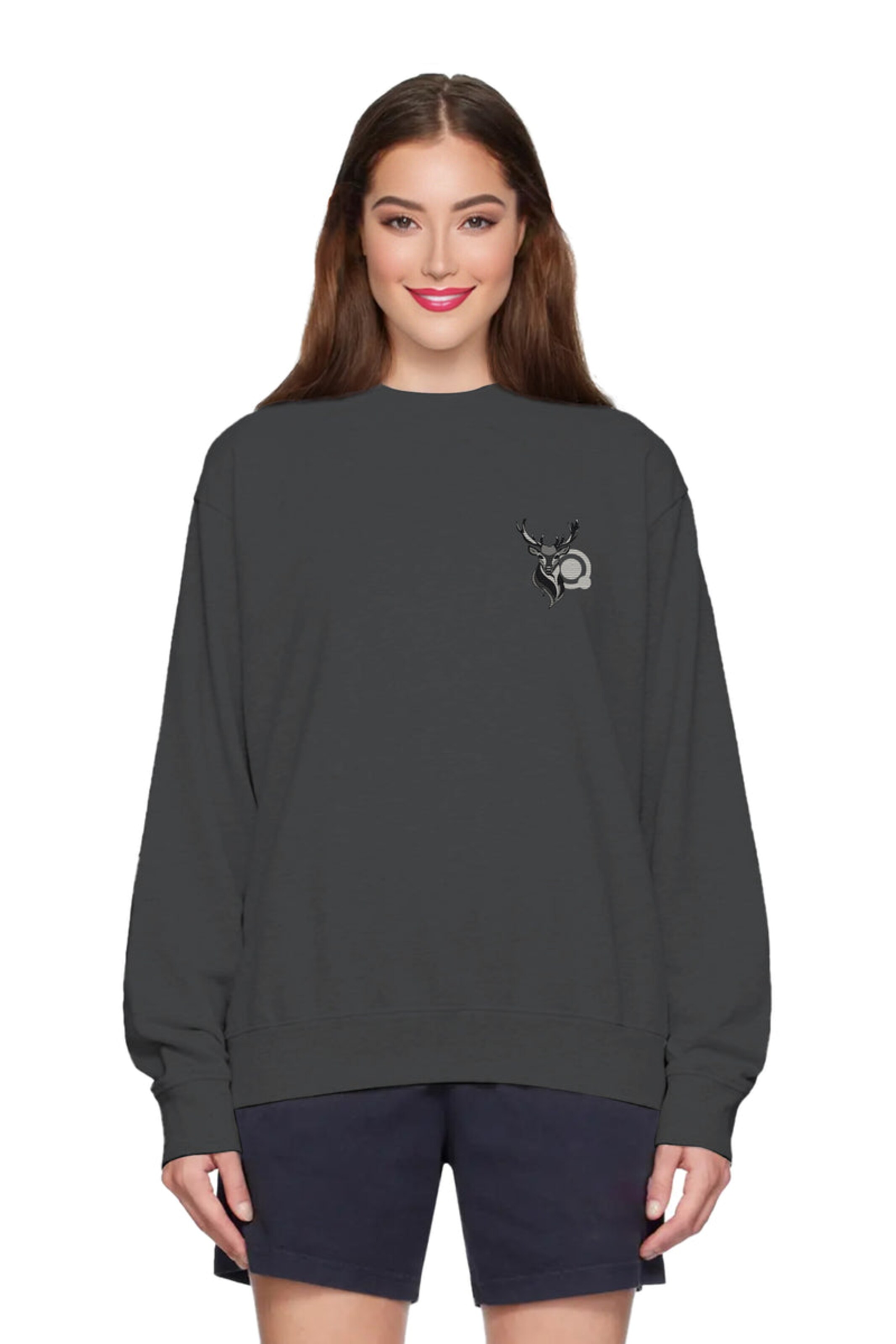 UNIQVIBE Sweatshirt in Grey: front