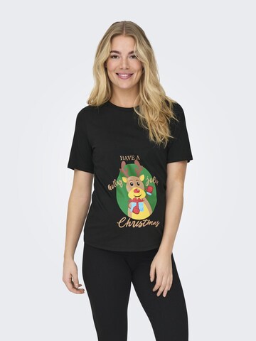Only Maternity Shirt 'OLMPop' in Black: front