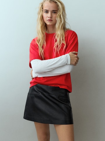 Pull&Bear Rock in Schwarz: Vorderseite