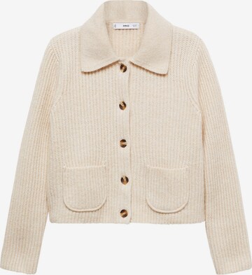 MANGO Knit Cardigan 'MARISAS' in Beige: front