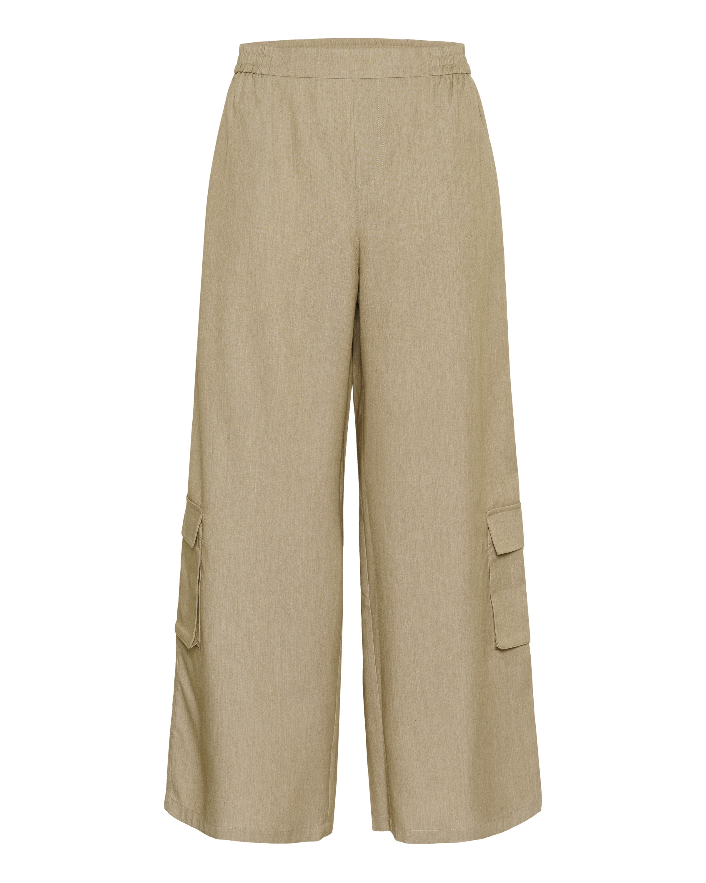 Kaffe Wide leg Broek 'BPravna' in Beige: voorkant