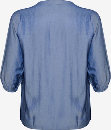 KAFFE CURVE Blouse 'Nora' in Blauw