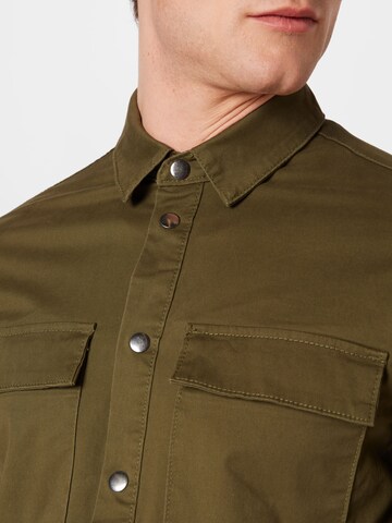 Only & Sons Regular fit Button Up Shirt in Green