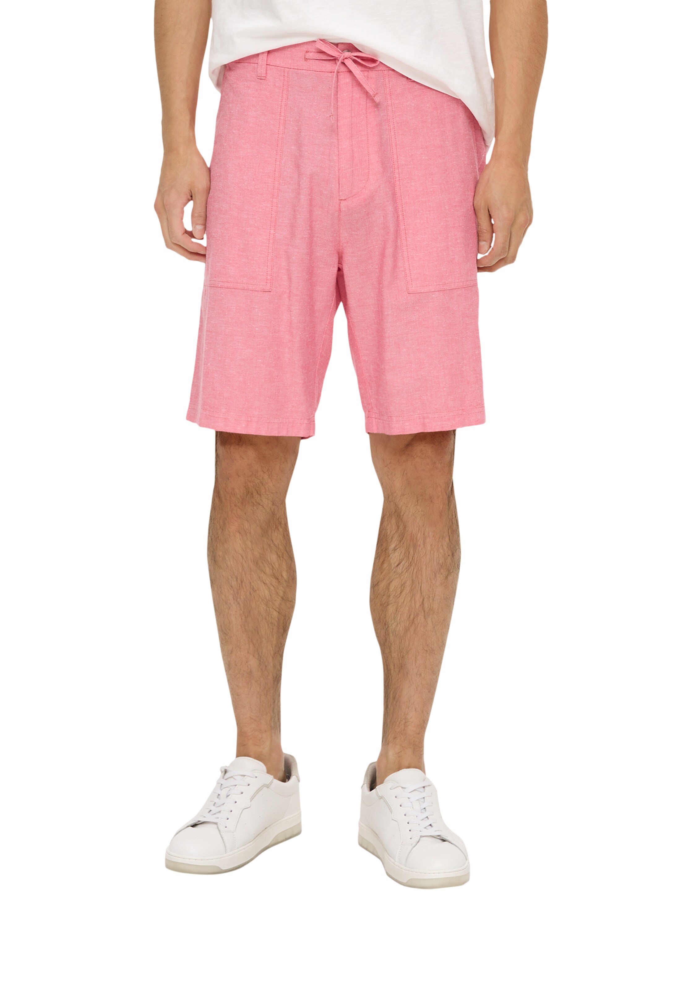 s.Oliver Štandardný strih Chino nohavice - Ružová: predná strana