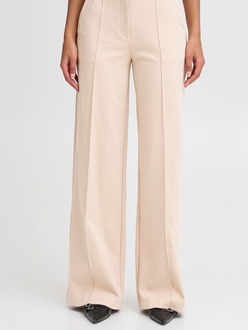 ICHI - Pierna ancha Pantalón de pinzas 'IHKate' en beige: frente
